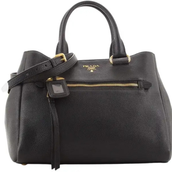 Prada Front Pocket Convertible Tote Vitello Daino Large Designer Bag - Picture 1 of 8